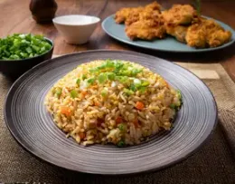 Poulet et riz frit chinois, recette protéinée
