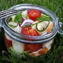 Salad jar au poulet